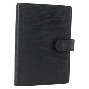 LOUIS VUITTON Epi Agenda PM Day Planner Cover Black R20052 LV Auth BA8370